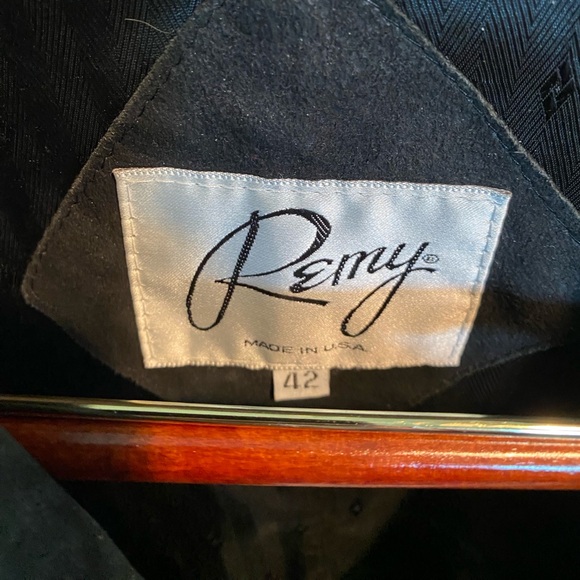 Vintage Remy Jacket Men’s 42 Arrow Soft Leather USA Made Black Bomber Full Zip - Picture 3 of 4